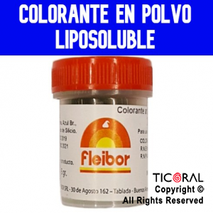 COLORANTE FLEIBOR POLVO LIPOSOLUBLE AZUL 5GR x 1